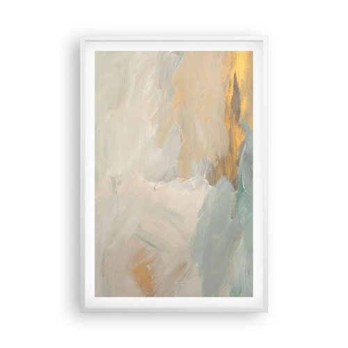 Poster în ramă albă - Abstracție - lumea blândeții - 61x91 cm