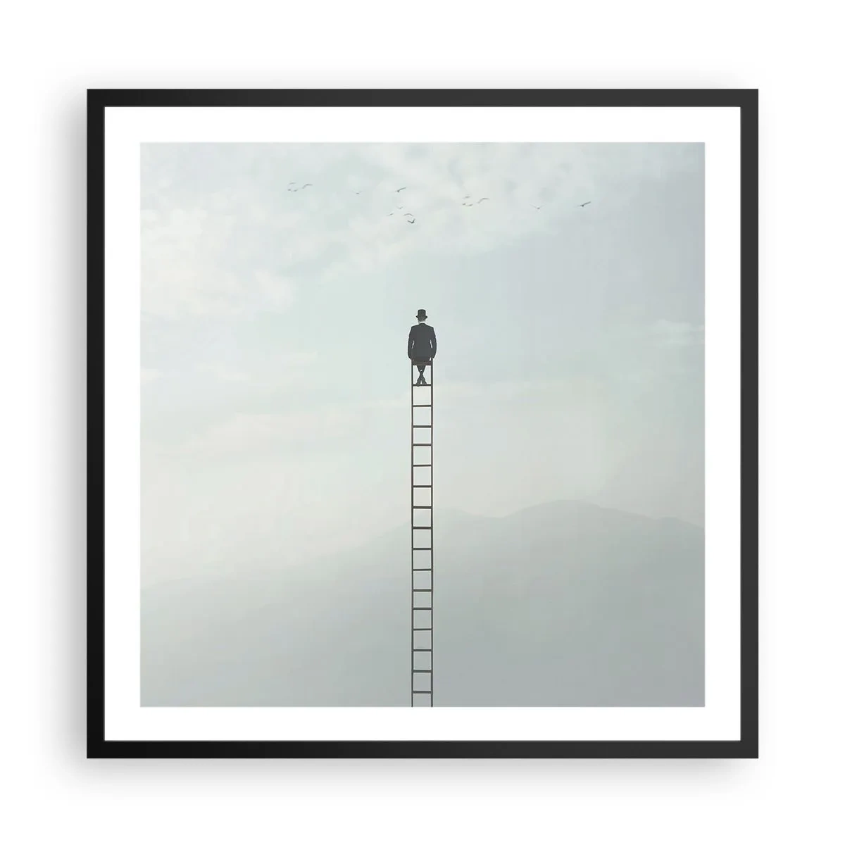 Poster în ramă neagră - Fii deasupra - 60x60 cm