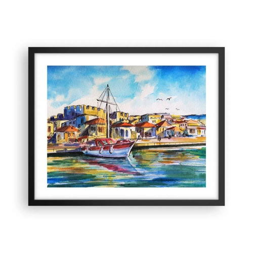 Poster în ramă neagră - Curcubeu după-amiază - 50x40 cm