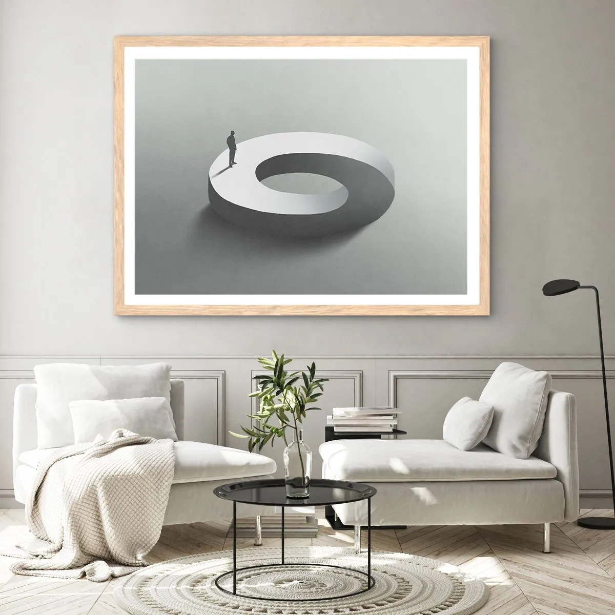 Poster în ramă de stejar deschis - Înțelegi ceva? - 50x40 cm