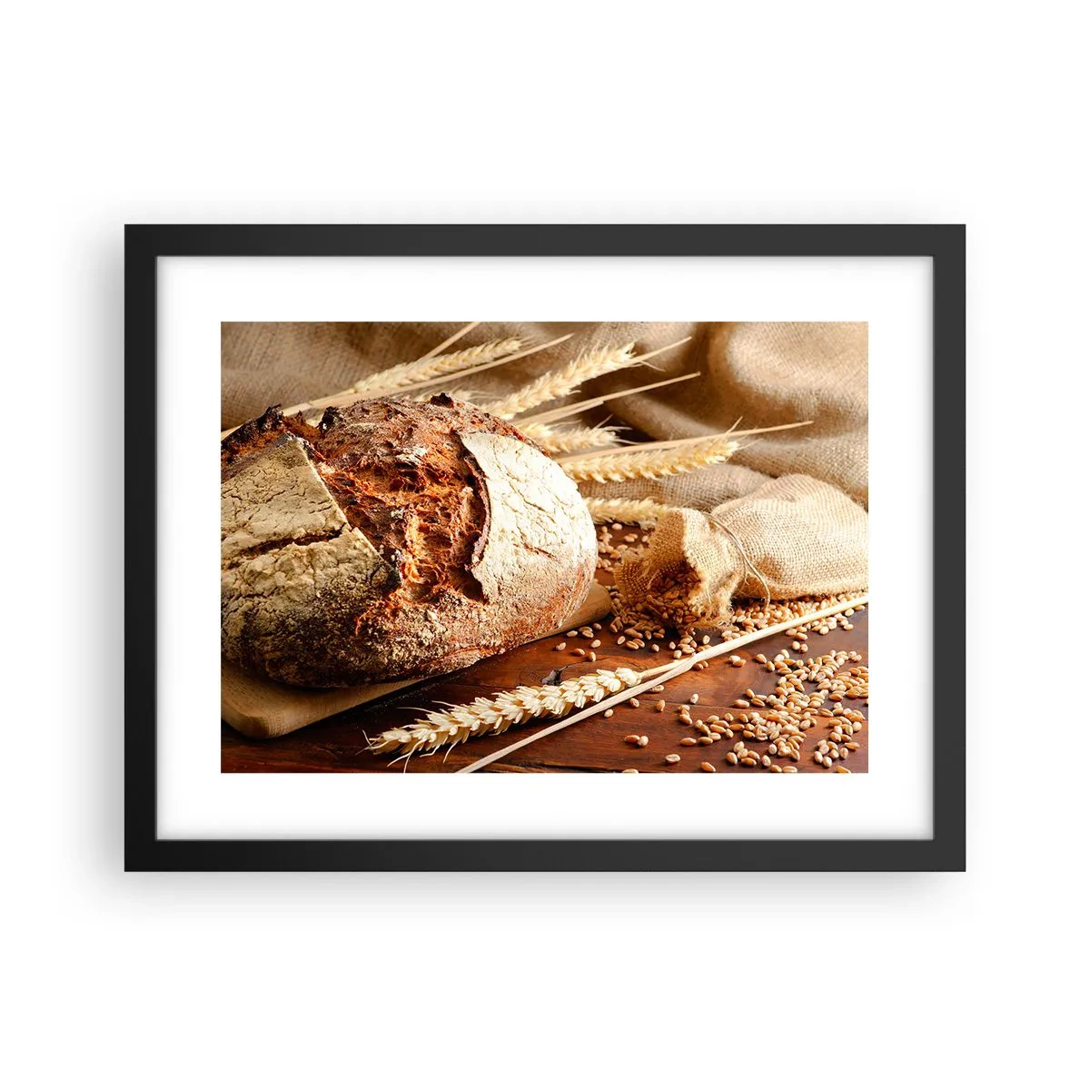 Poster în ramă neagră - Apetisantă, parfumată, crocantă - 40x30 cm