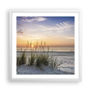 Poster în ramă albă - Privește, gândește, simte - 50x50 cm