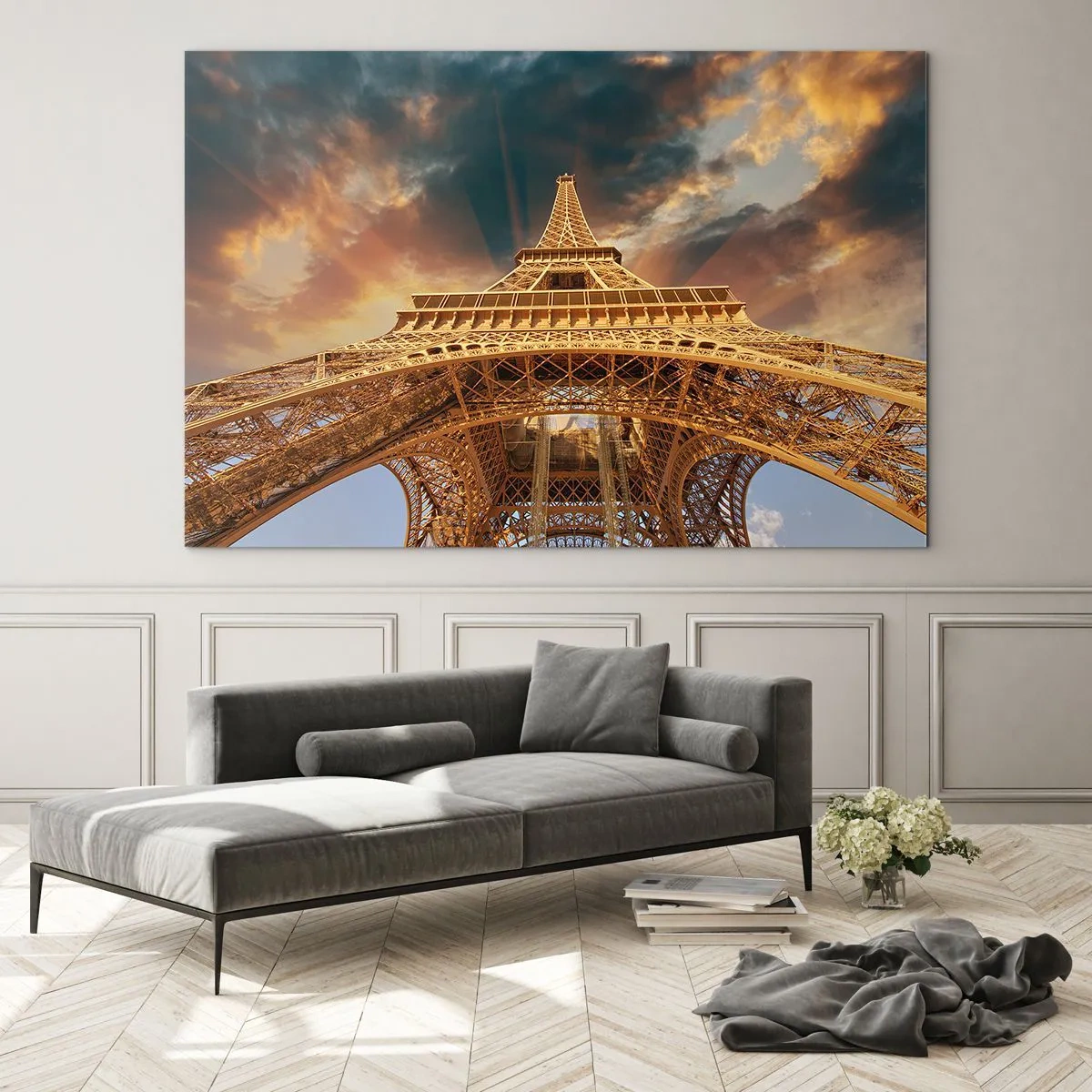 Tablou pe sticlă - Cum a ajuns omenirea la cer - 120x80 cm