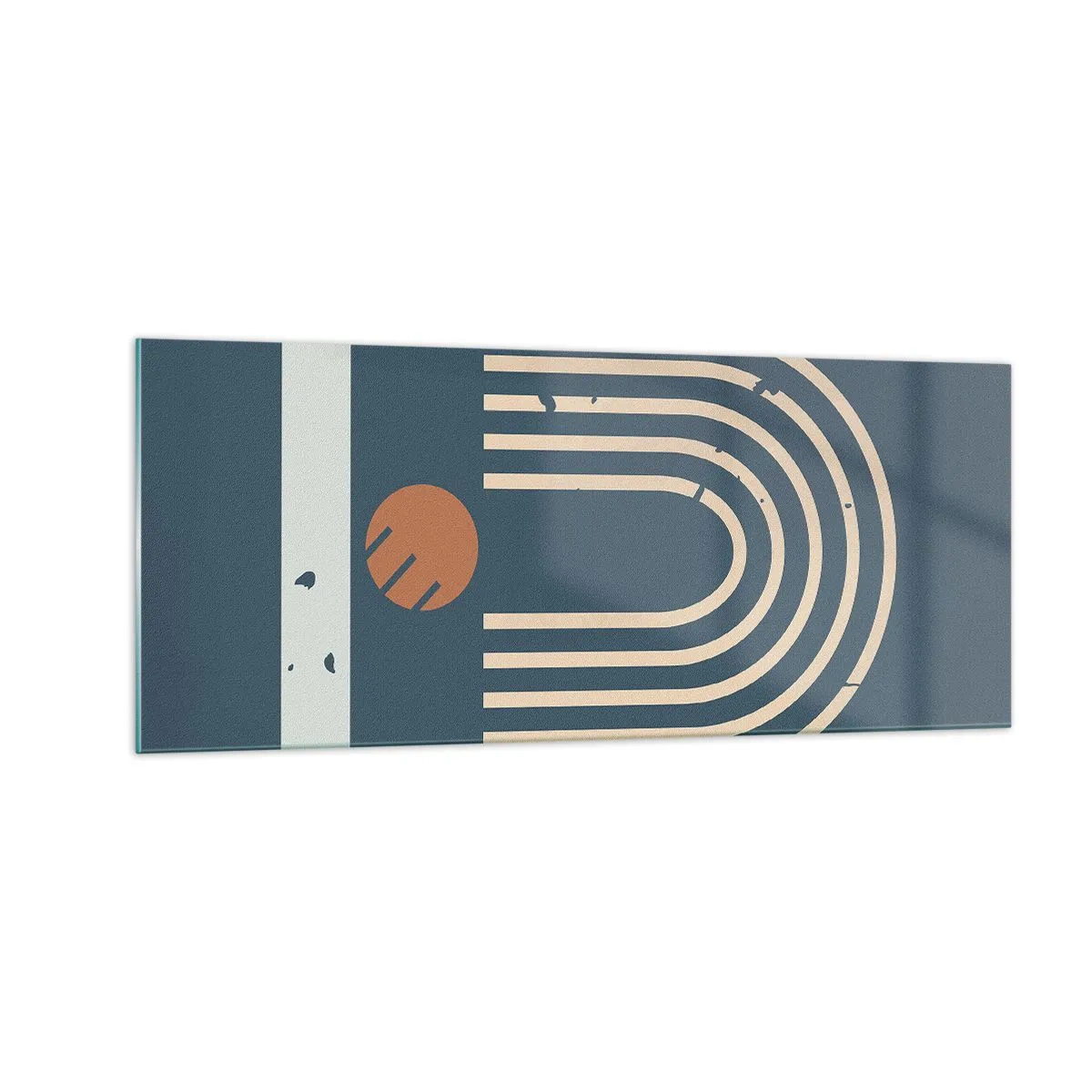 Tablou pe sticlă - Geometrie în funcție de rodie - 100x40 cm
