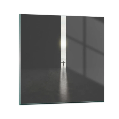 Tablou pe sticlă - Un pas spre un viitor luminos - 30x30 cm