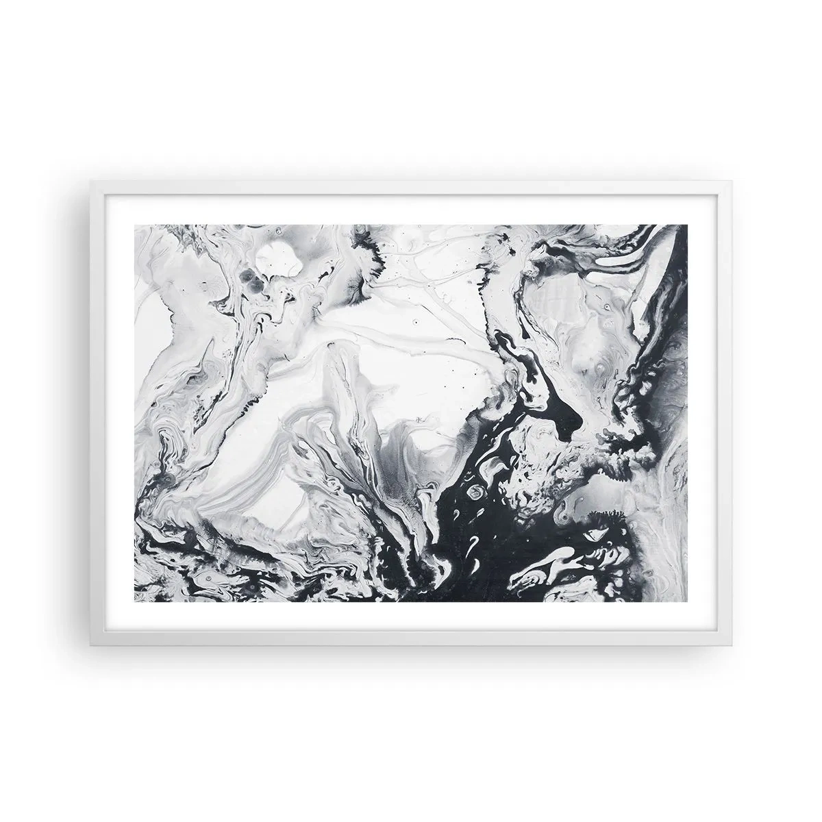 Poster în ramă albă - Interiorul Pământului - 70x50 cm