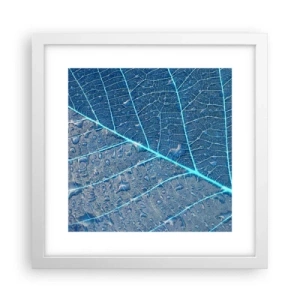 Poster în ramă albă - Viața în albastru - 30x30 cm