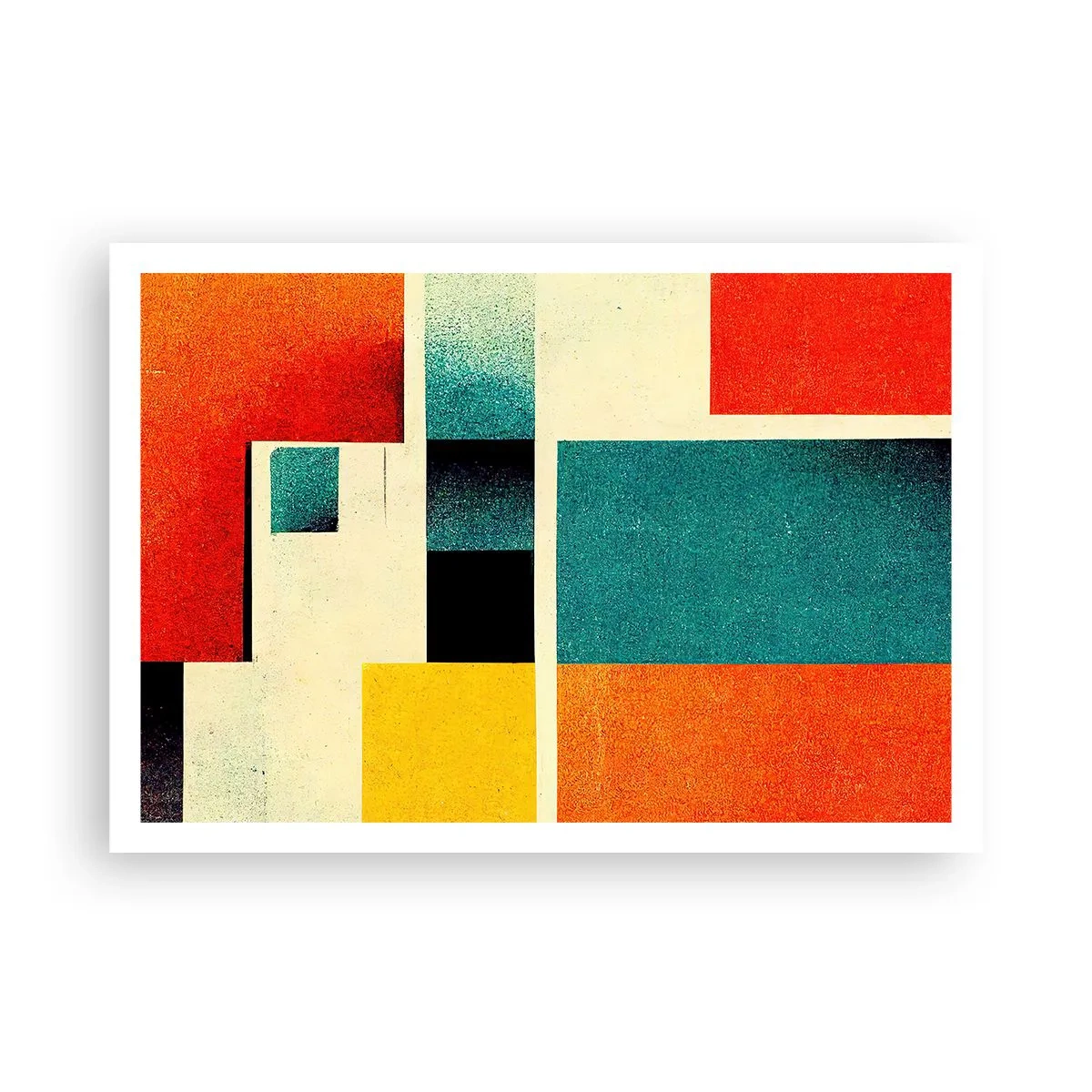 Poster - Abstracție geometrică - energie bună - 100x70 cm