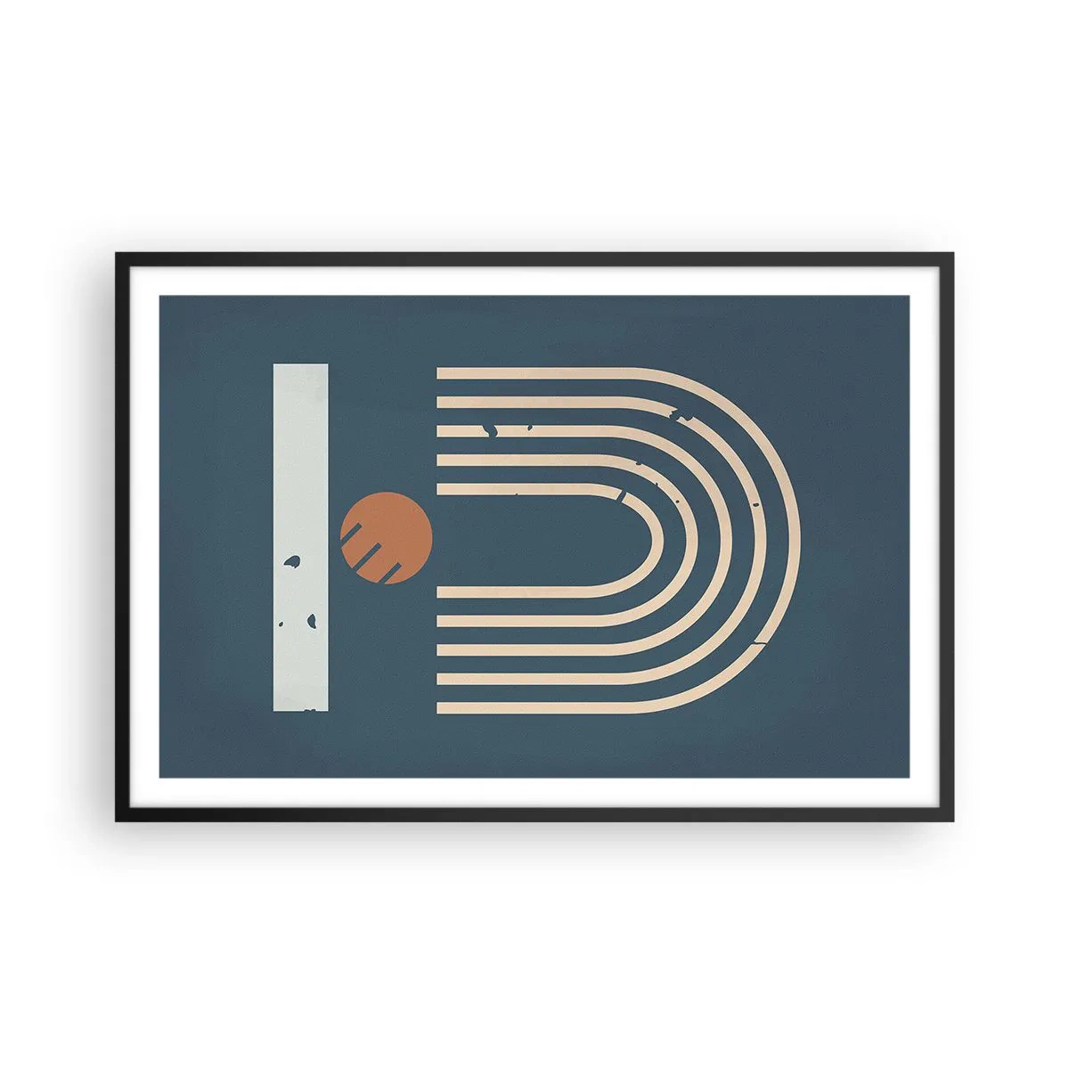 Poster în ramă neagră - Geometrie în funcție de rodie - 91x61 cm