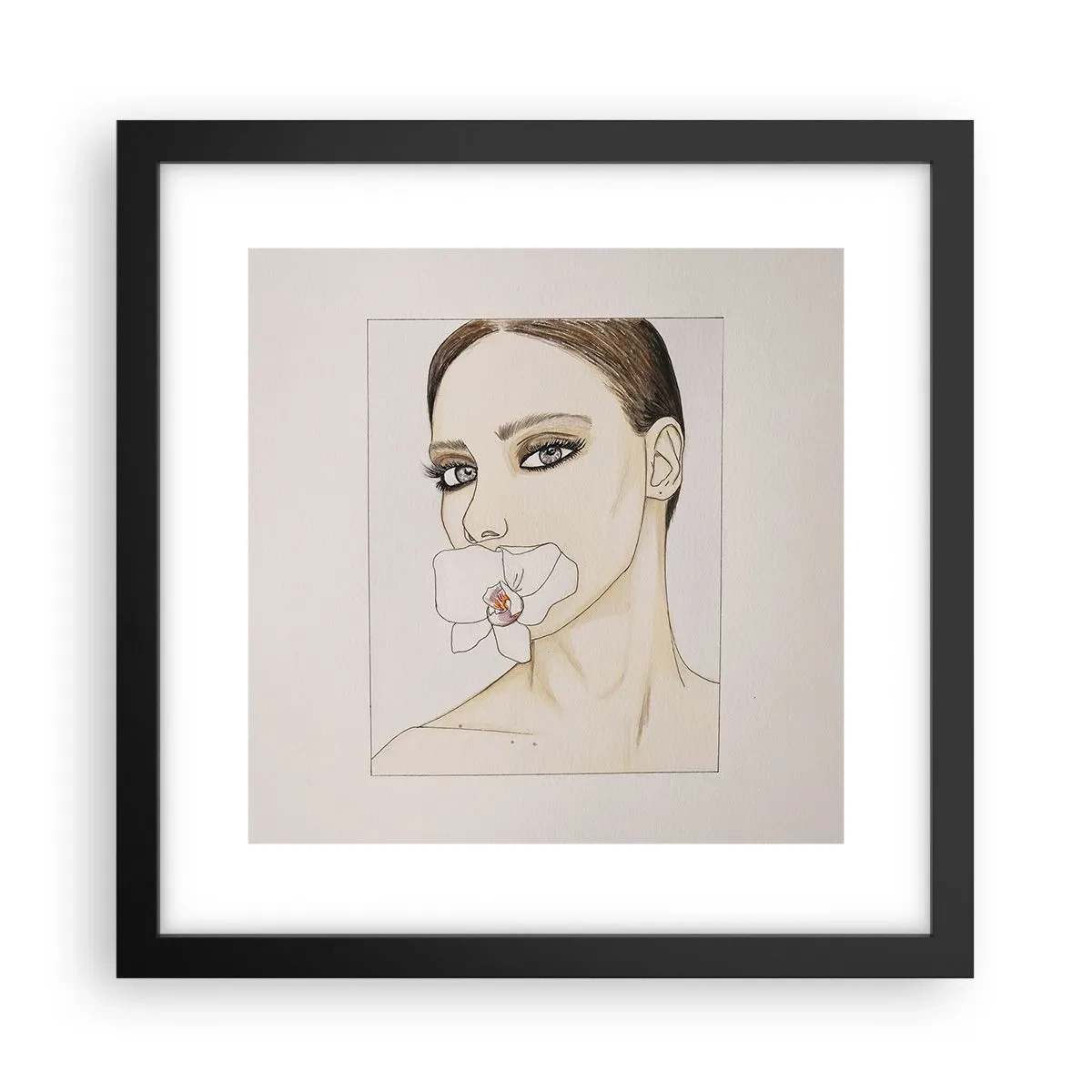 Poster în ramă neagră - Un simbol al eleganței și frumuseții - 30x30 cm