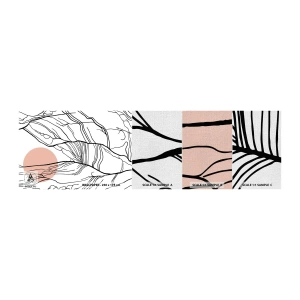 Mostră tapet Premium Canvas - Într-o rețea de crengi - Abstracția, Grafică, Proiecta - 100x30 cm