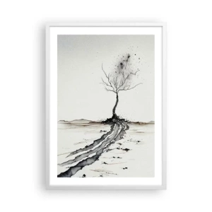 Poster în ramă albă - Melancolie de iarnă - 50x70 cm