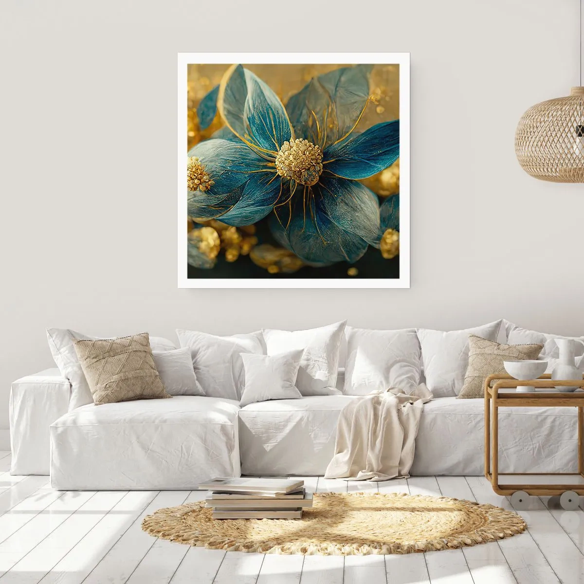 Poster - Floare cu aur - 30x30 cm