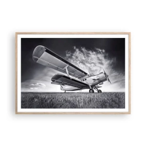 Poster în ramă de stejar deschis - Rătăcitorul înaripat - 100x70 cm