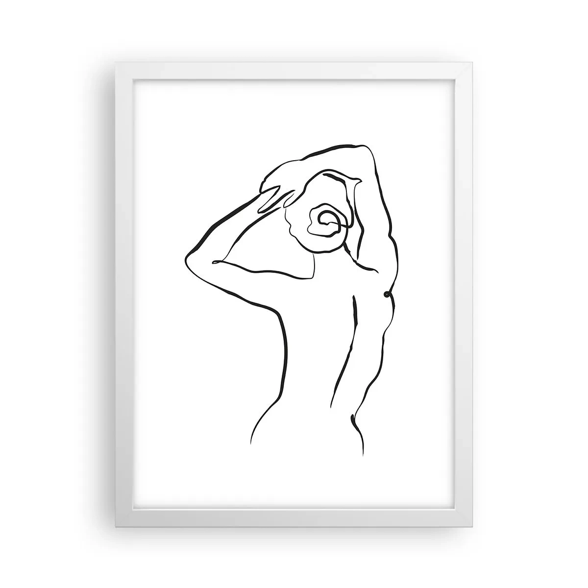 Poster în ramă albă - Nud de dimineață - 30x40 cm