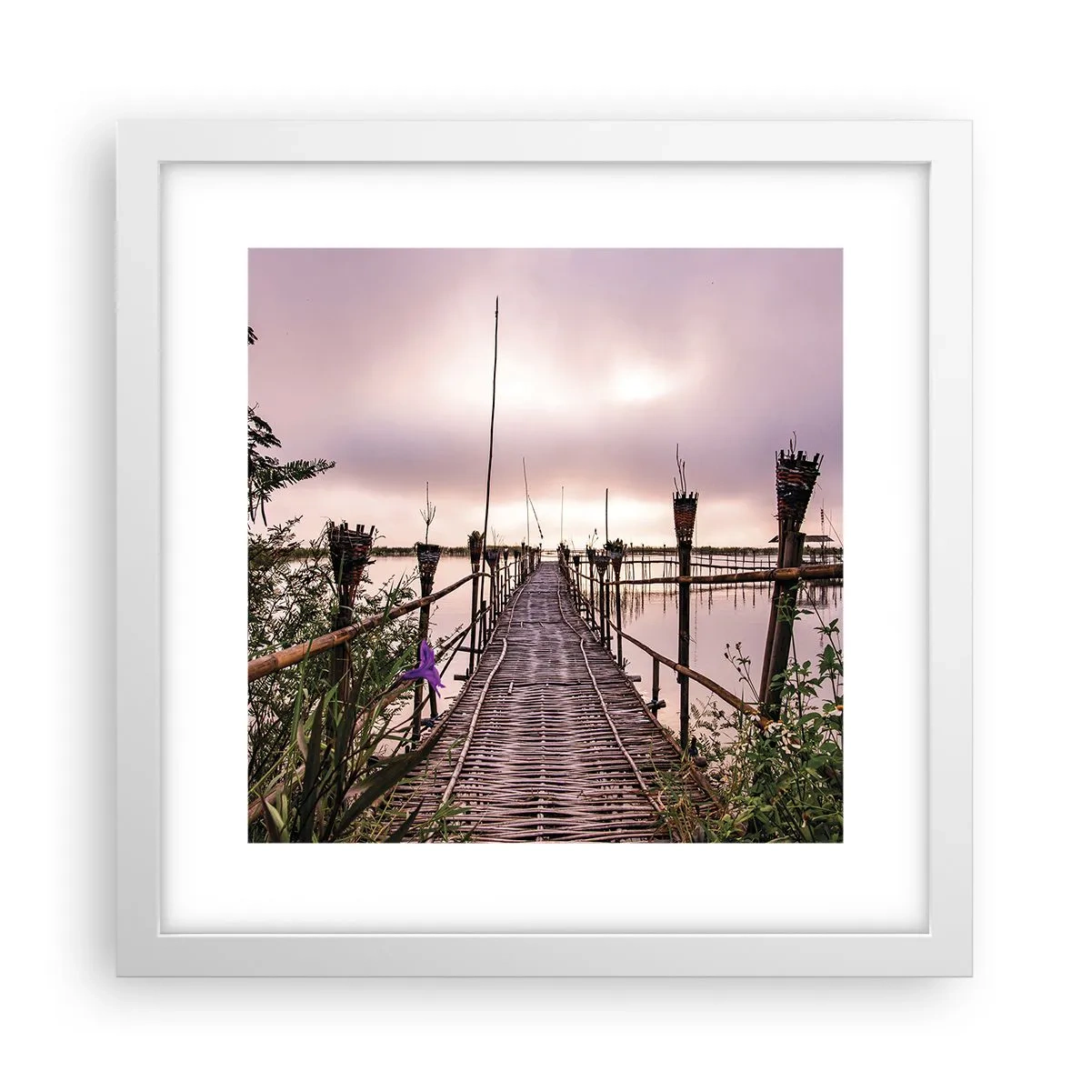 Poster în ramă albă - Pacea și liniștea Asiei - 30x30 cm