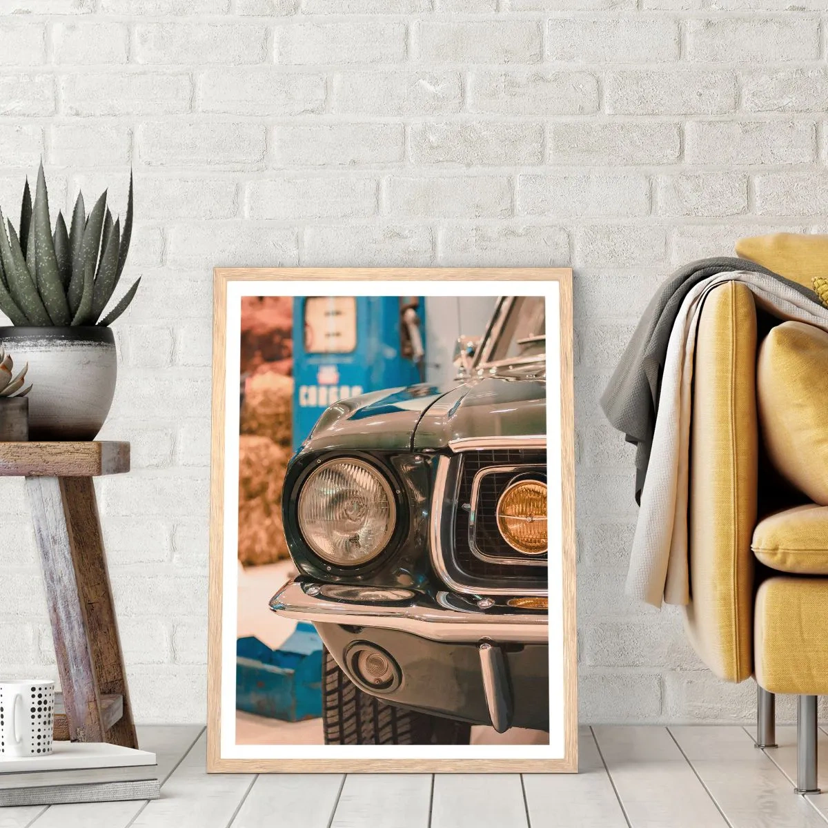 Poster în ramă de stejar deschis - Întâlnire cu o legendă - 30x40 cm