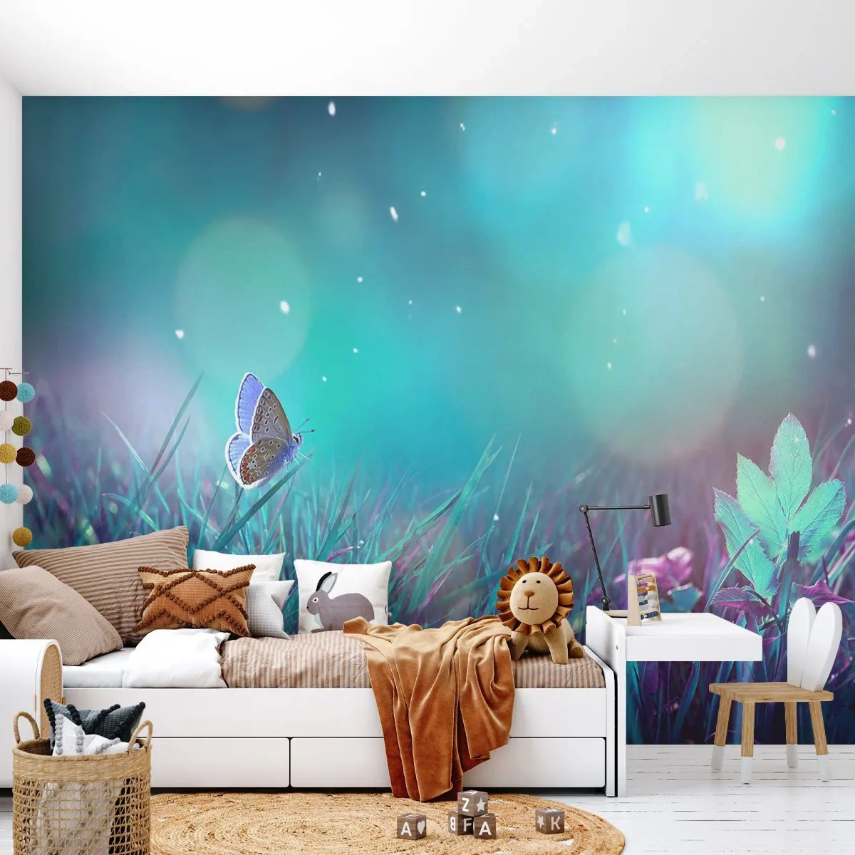 Tapet Autoadeziv Deluxe Sticker - Viața secretă a luncii - Fluture, luncă, Bucată - 250x175 cm