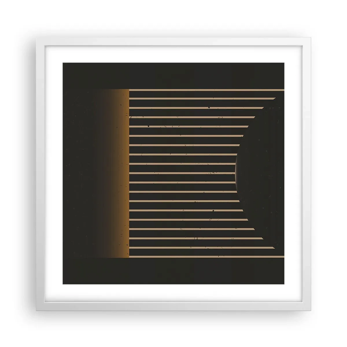 Poster în ramă albă - Explorați întunericul - 50x50 cm