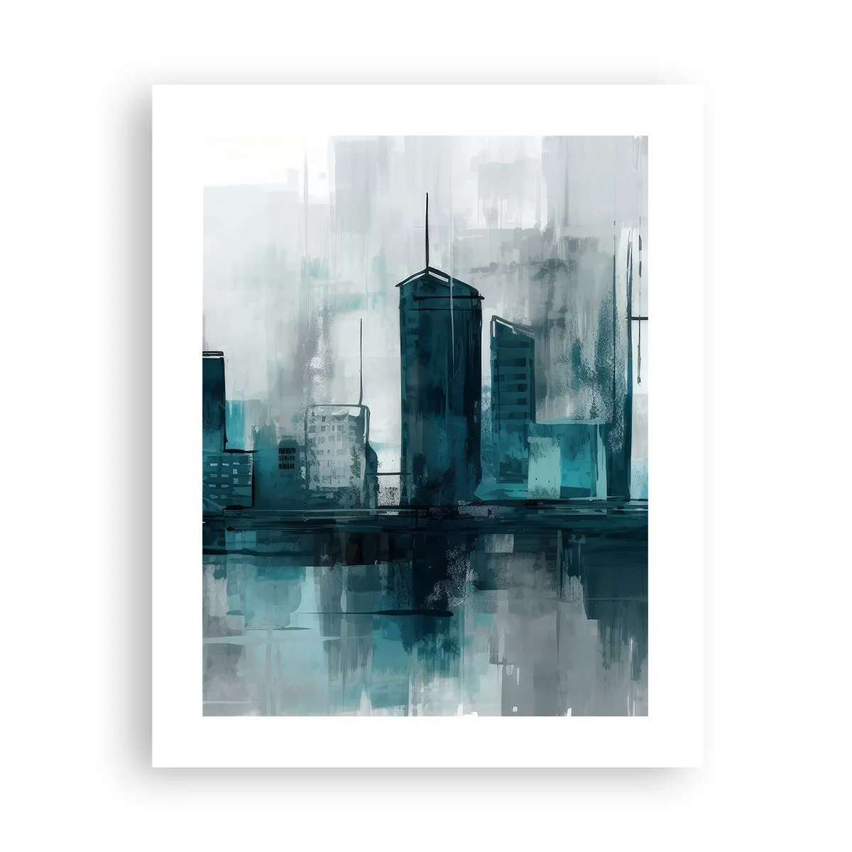 Poster - Un oraș de culoarea ploii - 40x50 cm