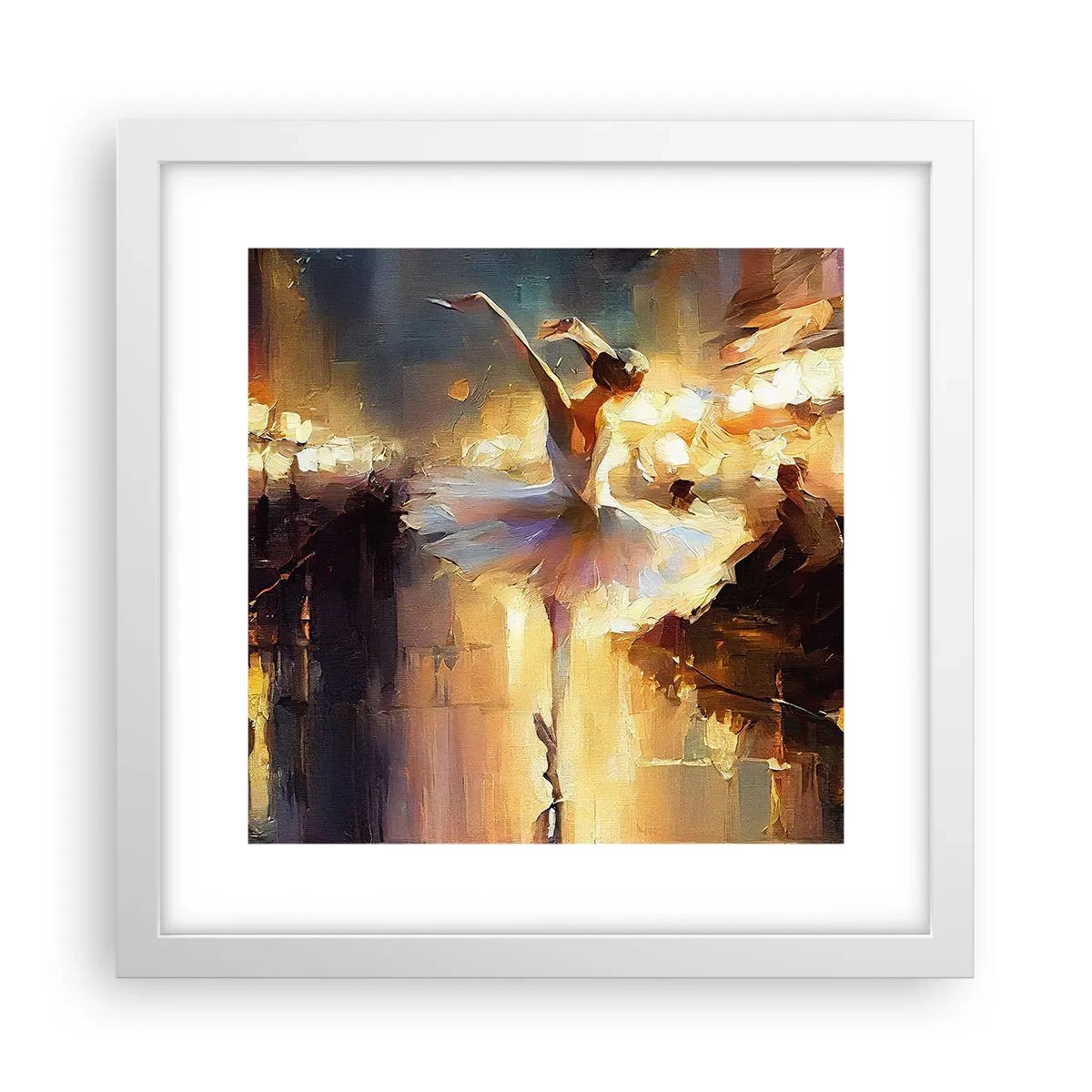 Poster în ramă albă - Un miracol în stradă - 30x30 cm