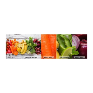 Mostră de Tapet Standard Eco - Nu este de ajuns? - Gastronomie, Fructe, Legume - 100x30 cm