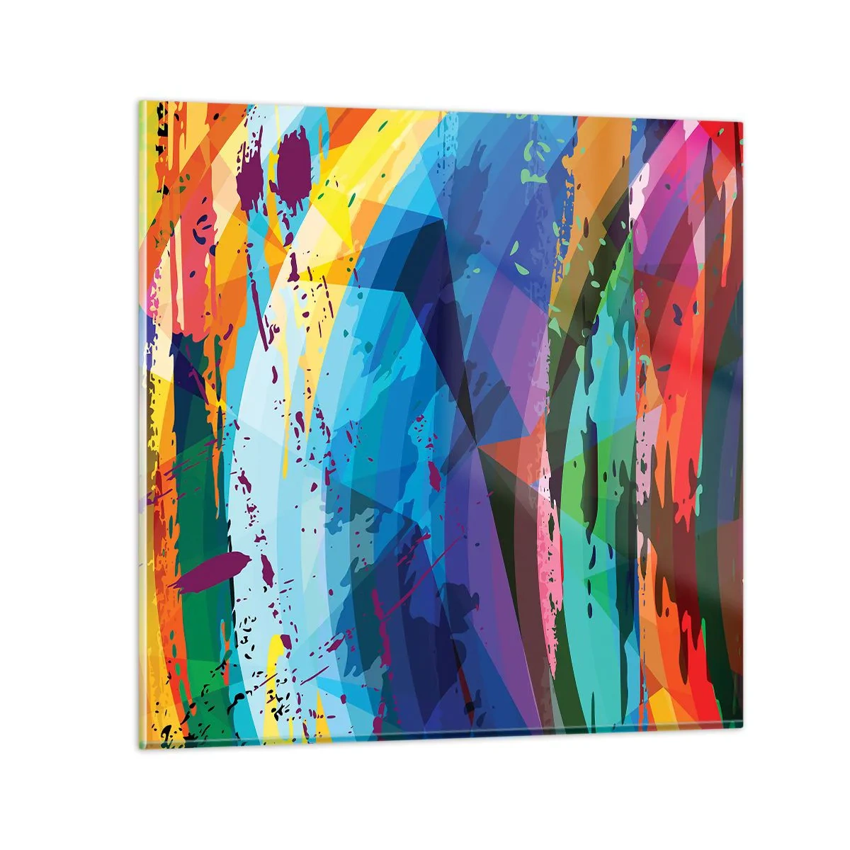 Tablou pe sticlă - Amețeli colorate - 30x30 cm