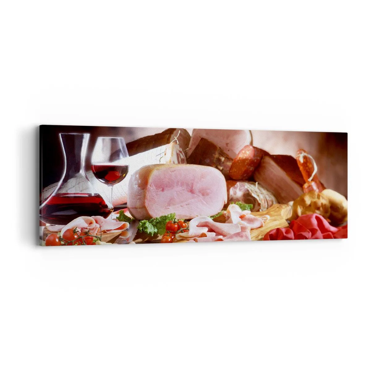 Tablou pe pânză - Un vis culinar cu o carafă - 90x30 cm