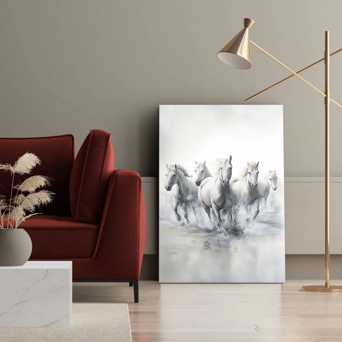 Tablou pe pânză - Magie albă - 45x80 cm