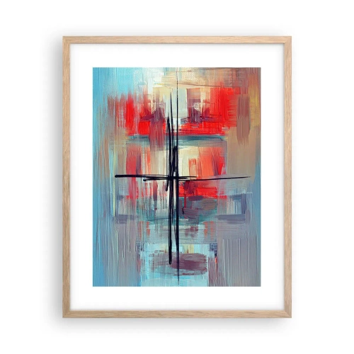 Poster în ramă de stejar deschis - Peisaj dintr-o dimensiune necunoscută - 40x50 cm