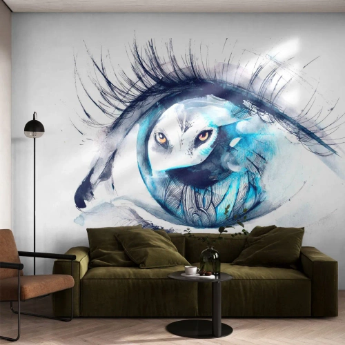 Tapet Autoadeziv Deluxe Sticker - Ochi în ochi cu sălbăticia - Abstracția, Ochi, Bufniţă - 500x350 cm