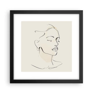 Poster în ramă neagră - Cu o linie sigură - 30x30 cm