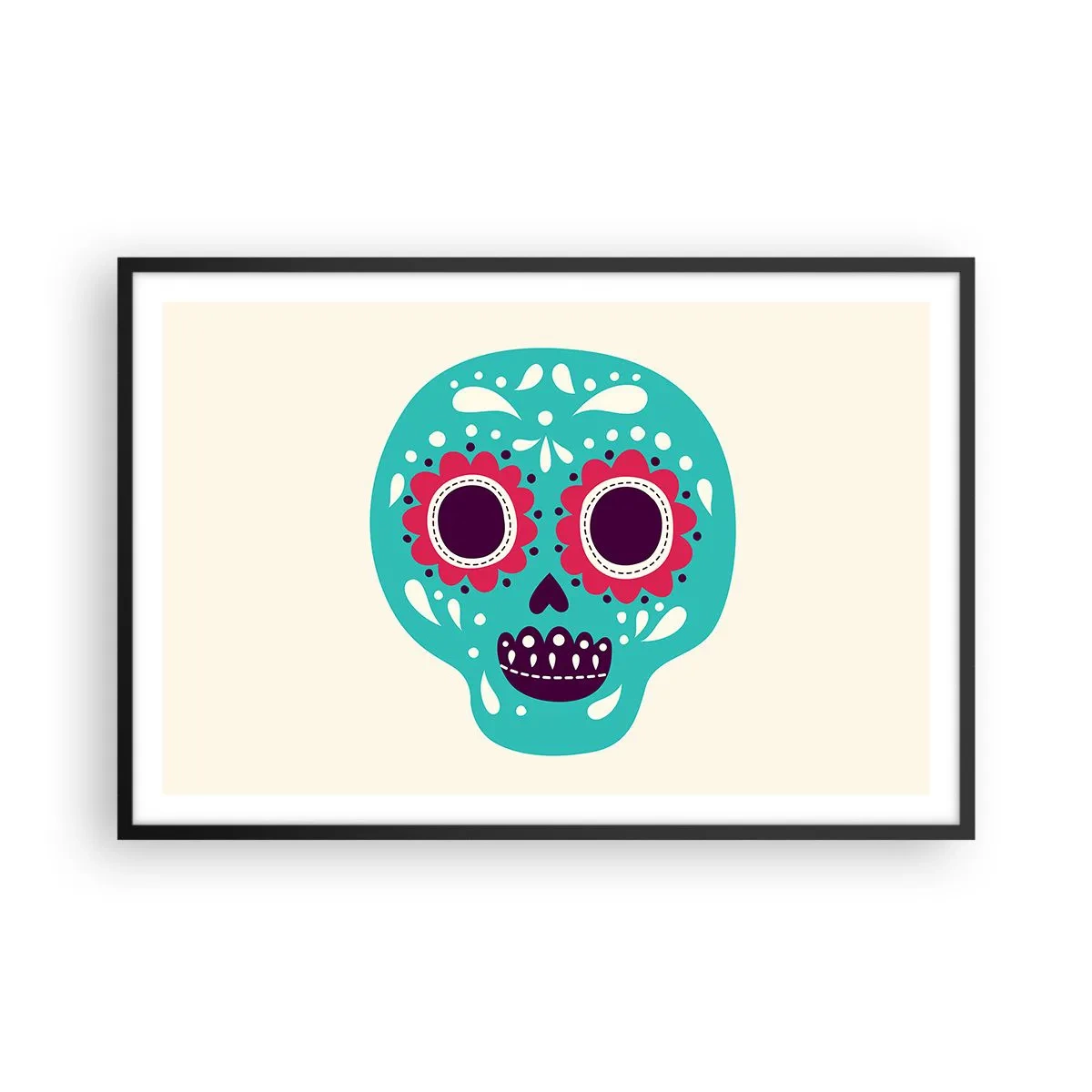 Poster în ramă neagră - Viața - distracție până la moarte - 91x61 cm