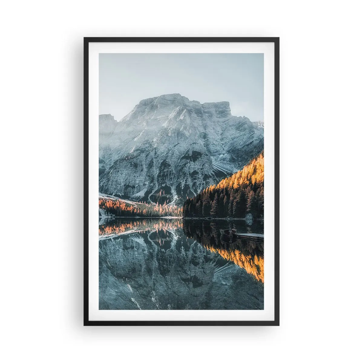 Poster în ramă neagră - Peisaj în oglindă - 61x91 cm