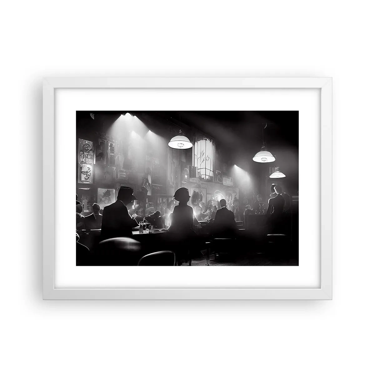 Poster în ramă albă - În stil jazz - 40x30 cm