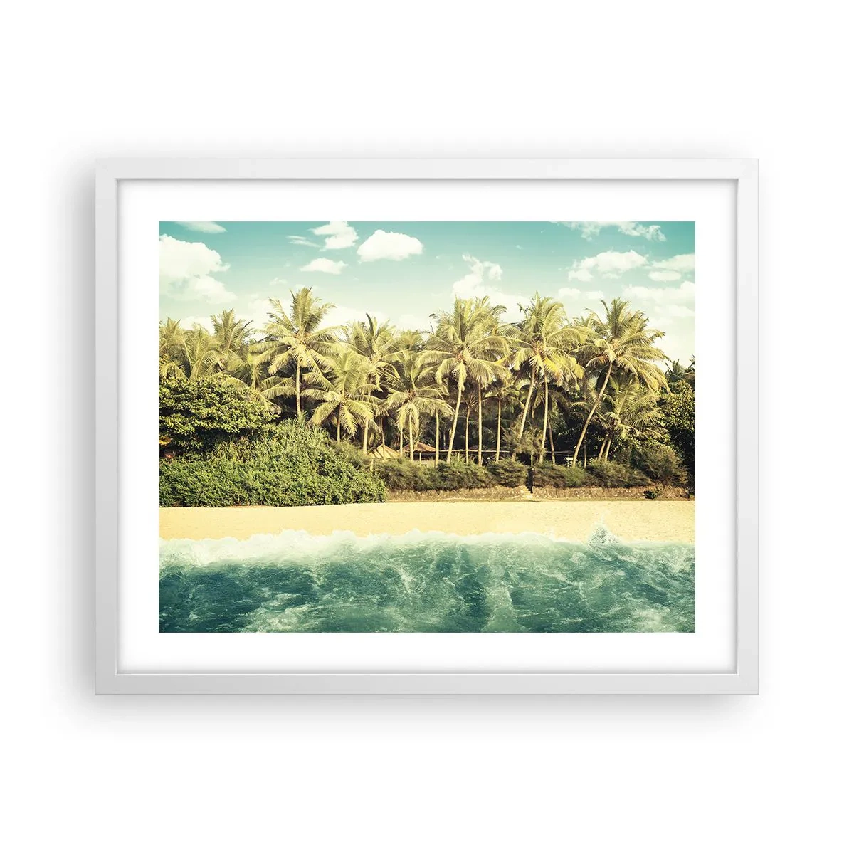 Poster în ramă albă - Ce zici de aici? - 50x40 cm