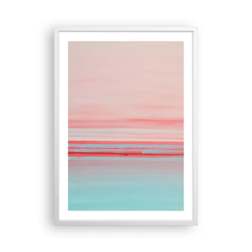 Poster în ramă albă - Abstracție în zori - 50x70 cm