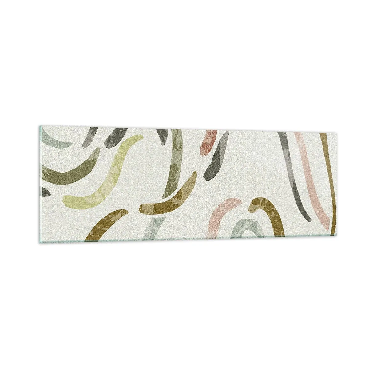 Tablou pe sticlă - Dansul vesel al abstracției - 90x30 cm