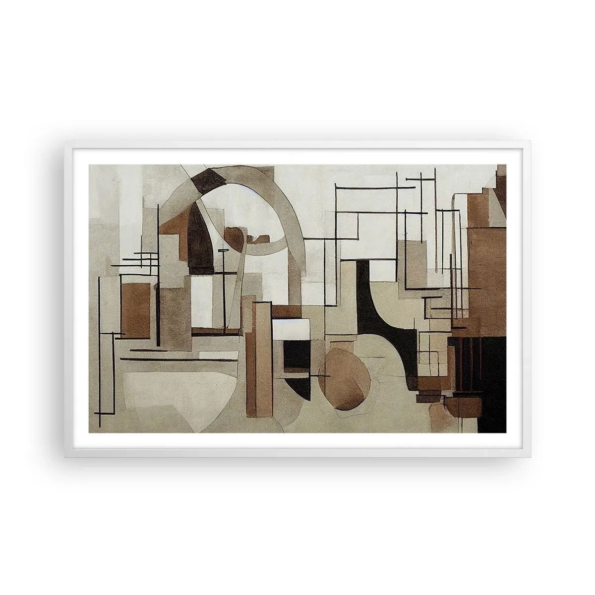 Poster în ramă albă - Peisaj urban 2.0 - 91x61 cm