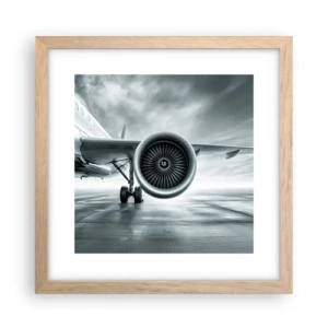 Poster în ramă de stejar deschis - Ce putere! - 30x30 cm