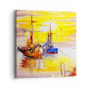 Tablou pe pânză - O binemeritată odihnă în port - 30x30 cm