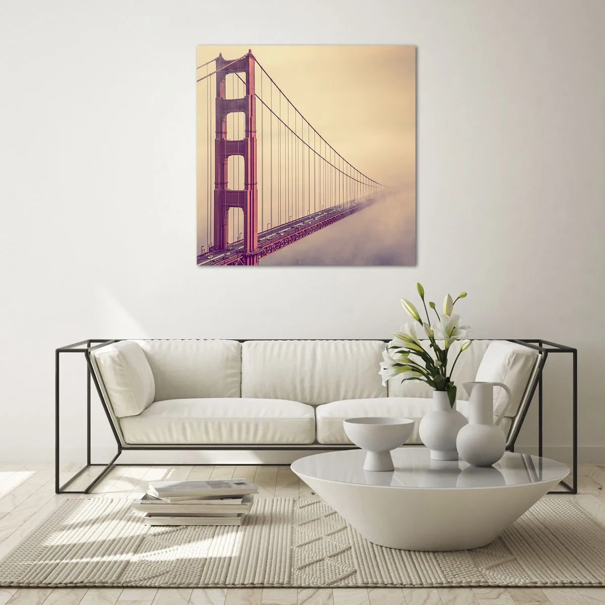 Tablou pe sticlă - Între cer și pământ - 50x50 cm