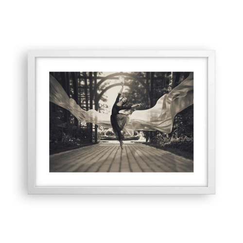 Poster în ramă albă - Dansul spiritului de grădină - 40x30 cm