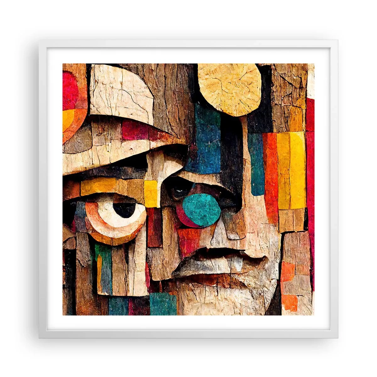 Poster în ramă albă - Te văd... - 60x60 cm