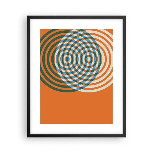 Poster în ramă neagră - Variație circulară abstractă - 40x50 cm