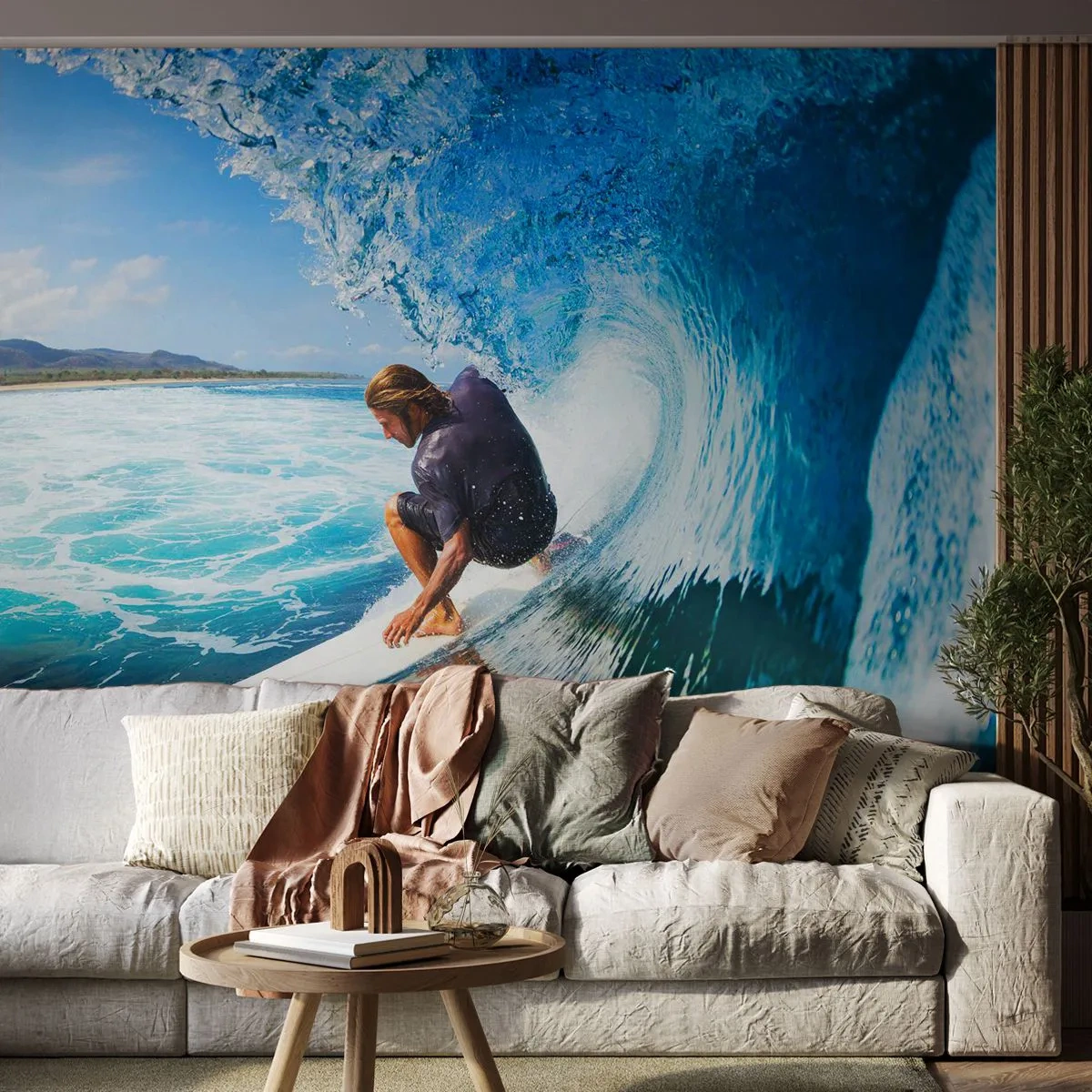 Tapet Premium Sand - Dansând cu valurile - Sport, Surfing, Placă de surf - 100x70 cm