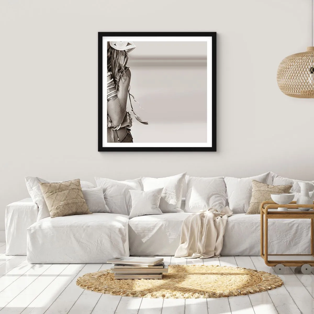 Poster în ramă neagră - Ca o fată - 40x40 cm