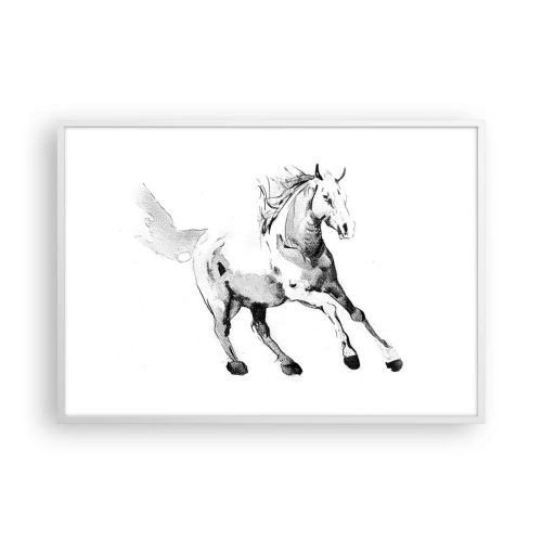 Poster în ramă albă - Suflet neîmblânzit - 100x70 cm