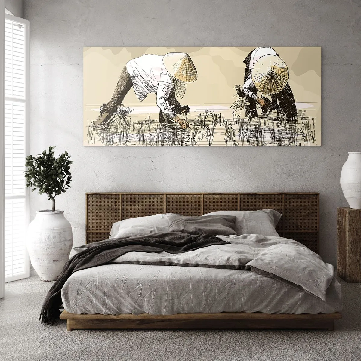 Tablou pe sticlă - O recoltă reușită - 140x50 cm