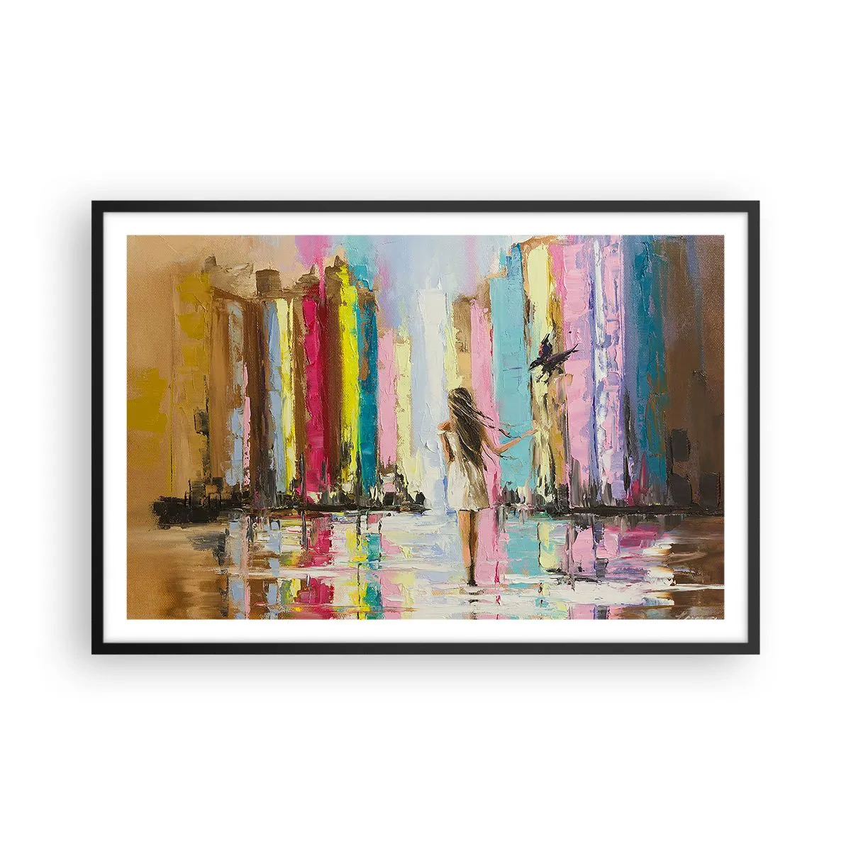 Poster în ramă neagră - Urmați-mă - 91x61 cm